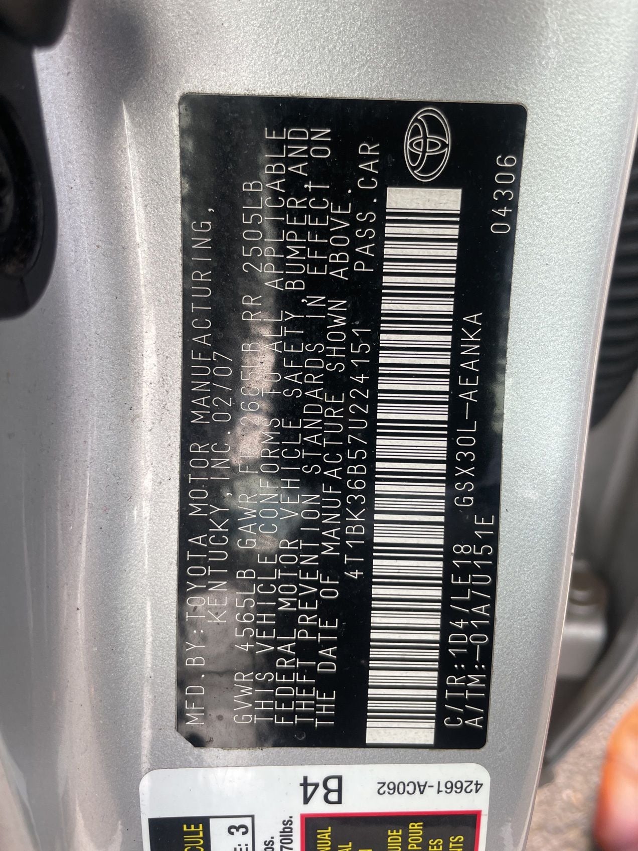 2007 Toyota Avalon XL